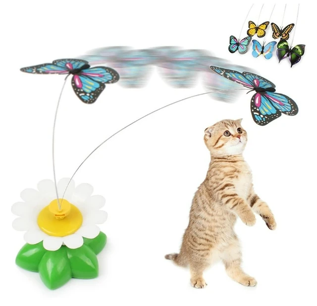 Wholesale Automatic Electric Rotating Cat Toy-Colorful Butterfly Interactive Puzzle Pet Supplies for Interactive & Movement Toys