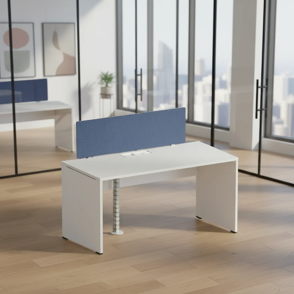 Economy Single Row Office Desk ABS Connection System Modern Wood Frame Durable Convertible Extendable Space Saving Workstation 5