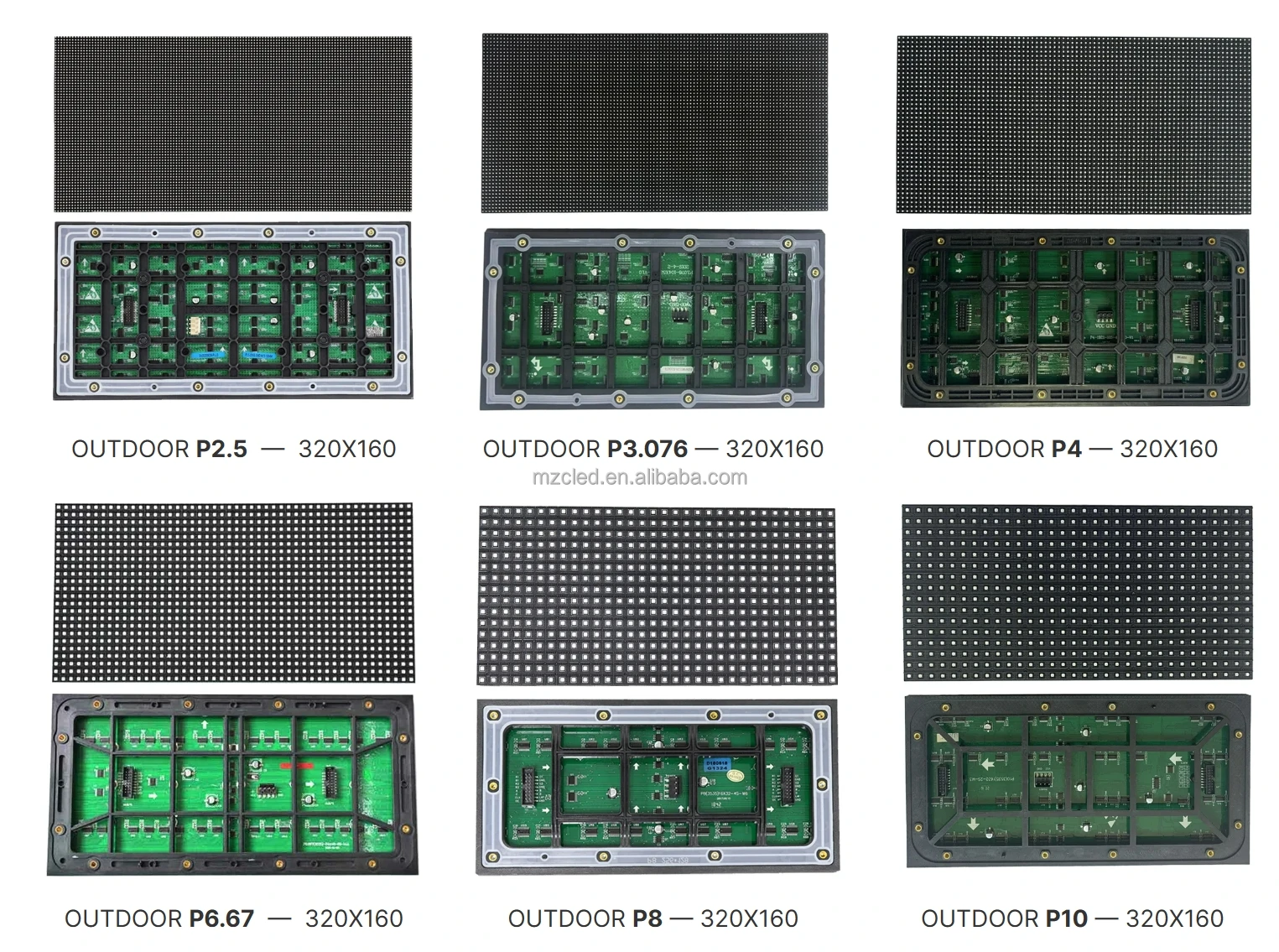 Screen Module Panel Outdoor Cheap Price SMD 320x160mm RGB P10 P8 P6.67 P5 P4 P3 P2.5 Full ...