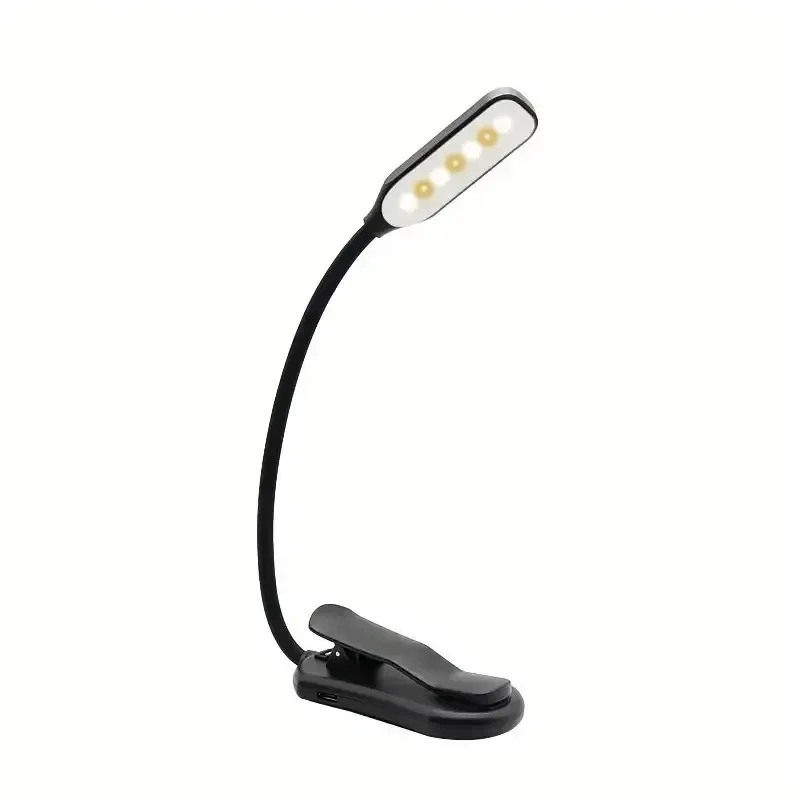 Modern Double Pole LED Book Light Battery-Powered Charging Piano Light for Music Score Clip for Reading Watching Living Room