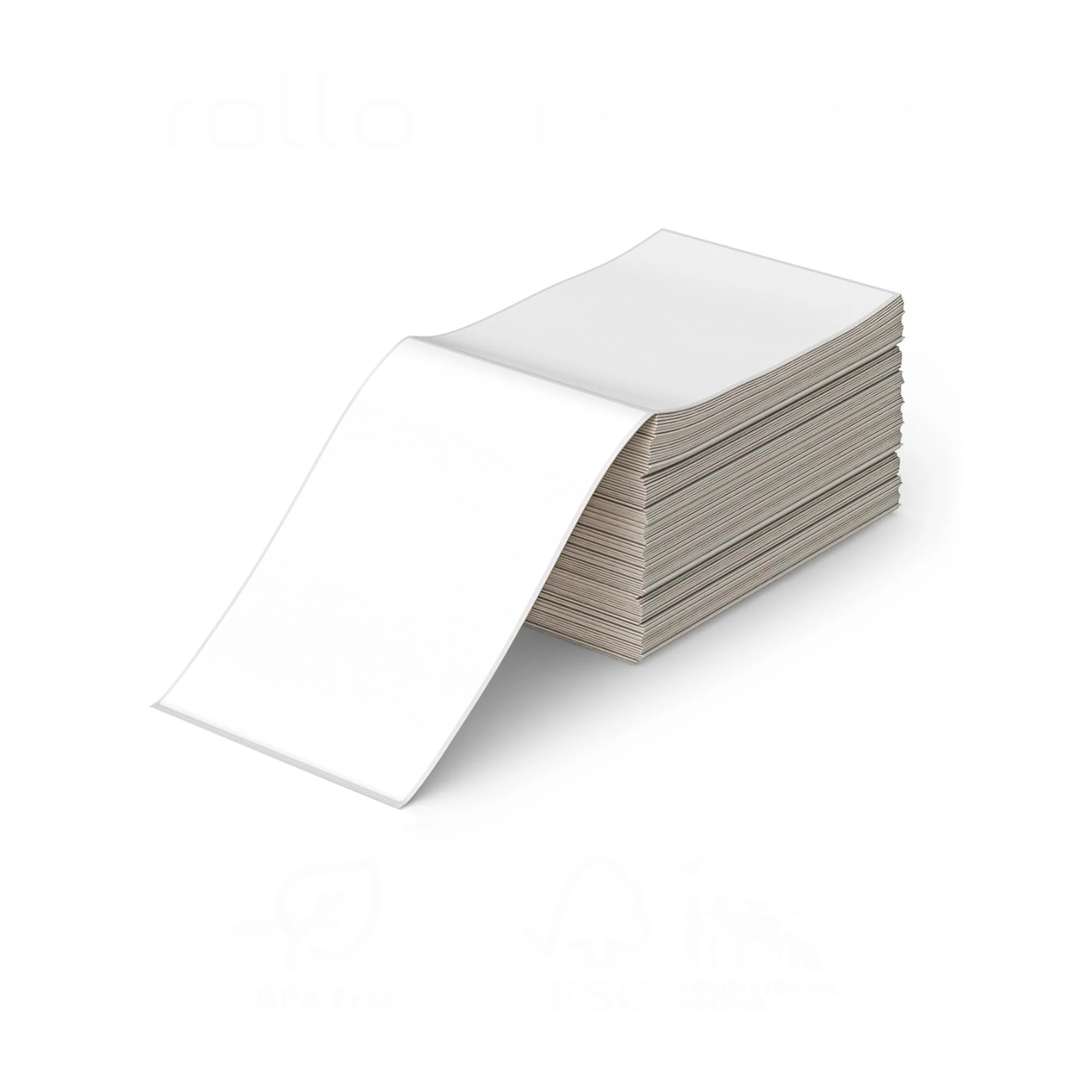 4X6 Inch Thermal Address Paper Label Adhesive Direct Waterproof Fanfold A6 Direct Thermal Shipping Labels With Perforated