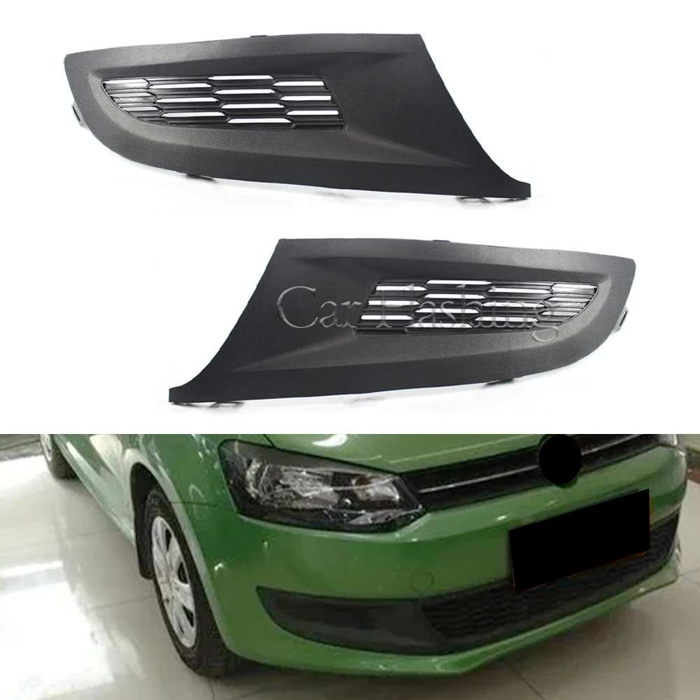 thumbnail image 2 of 5PCS Front Bumper Lower Grille Fog Light Covers Set For VW Jetta 2011-2014 - Black Mesh 2 of 3