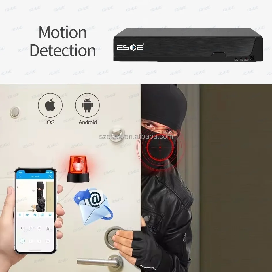 Instant smartphone push notifications and email alerts for security events