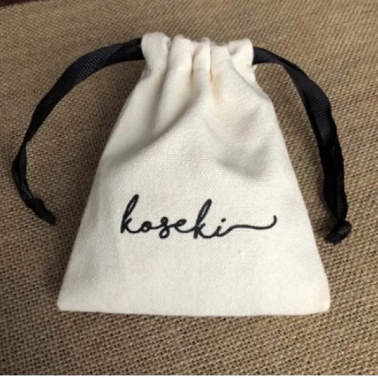 Hot Selling Wholesale Small Medium Large Custom Printed Logo Drawstring Bag White Package Bag