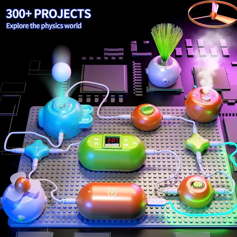 Zhorya 300+ Projects STEM Educational Toys Electronic Circuits Building Blocks Kids Physical Science Experiment Building Kits