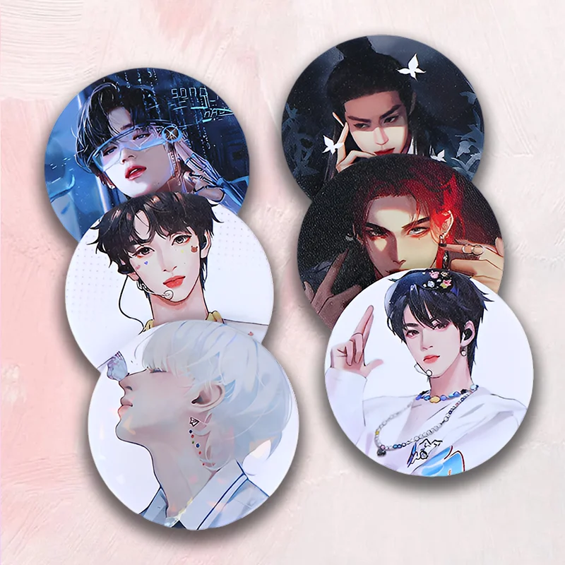 Custom Logo Printing Brooch Button Plastic Tin Pin Se Refrigerator Magnett Anime Button Badges