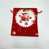 Red skating snowman apple bag