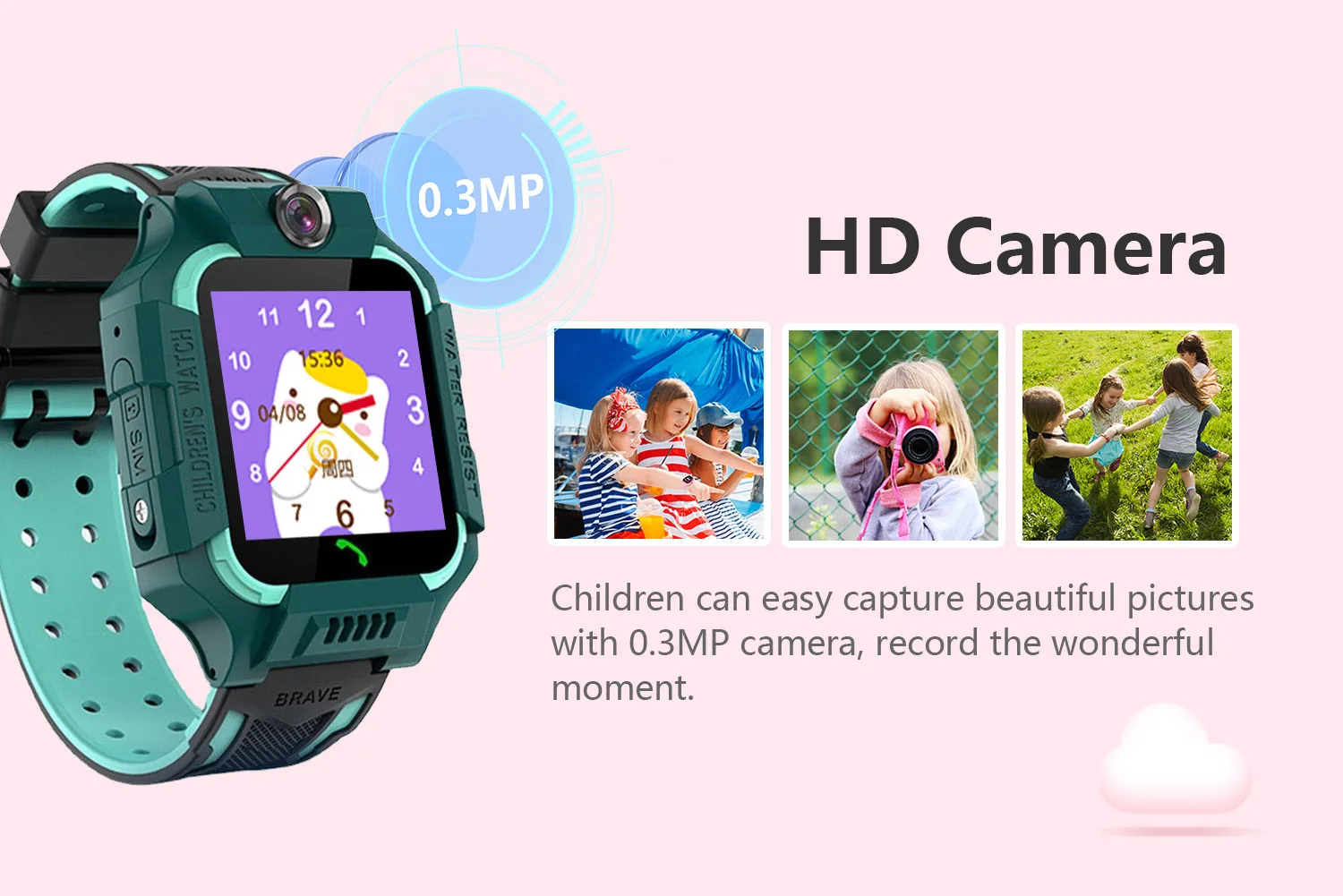 Z6F Large Capacity Battery Kids Smart Watch IP67 Waterproof Gps Tracker Video Call Sim Card 4G Kids Smart Watch for Children