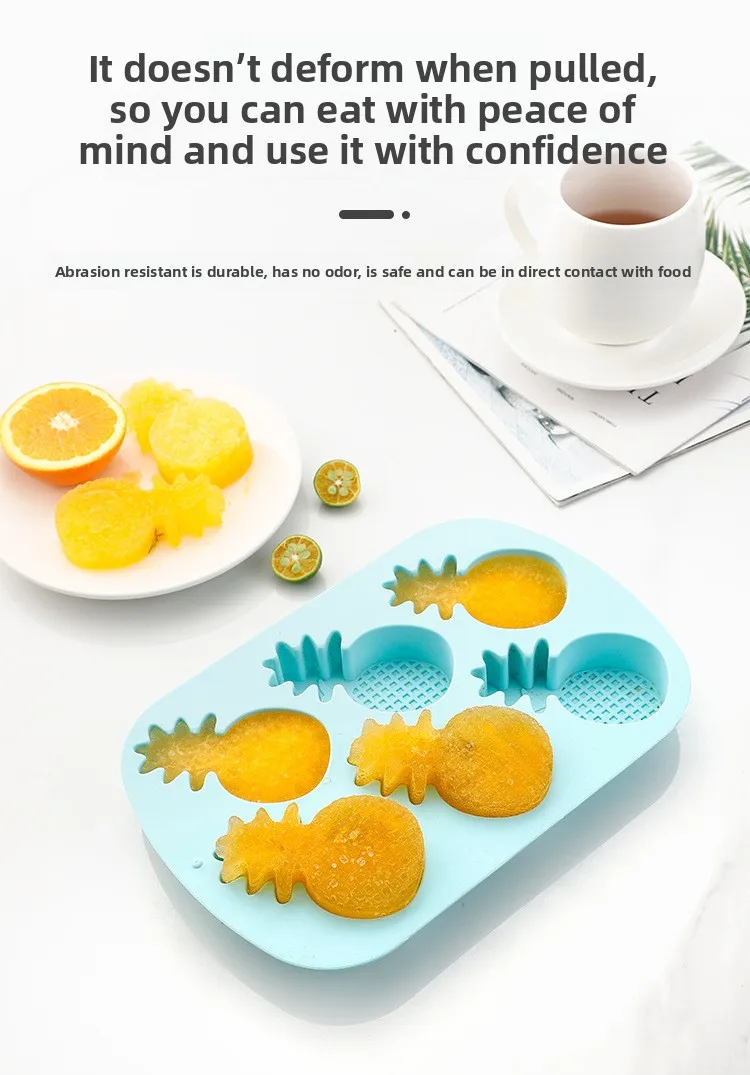 DIY Home Fruit-Shaped Silicone Ice Cube Mold Easy to Demold Self-Made Ice Cream Tools with Creative Personality details