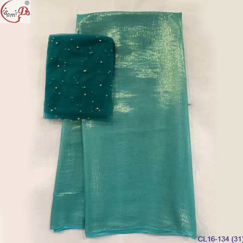 High Quality Elegant Plain Soft Style Silk Fabric Chowleedee Golden Metallic Popular Design Flower Pattern Silk for Clothes