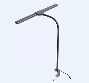 Flexible Gooseneck  Aluminium Alloy LED Computer Screen Light T Shape Desk Lamp with Clip Table Lamp for Workbench