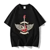 Black Funny Guitar Graphic Tee Shirt 6