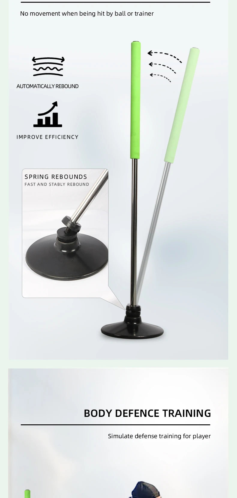 Wholesale Agility Pole Tumbler Training Rod Flexible Speed Reaction