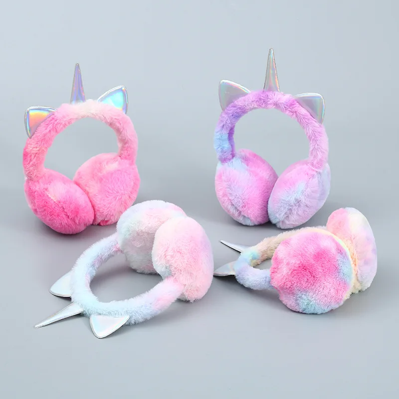 Hot Colorful Rainbow Cute Animual Winter Ear Muffs Ear Warmers Kids ...