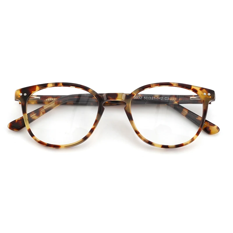 New Round Not Breakable Combination Acetate Eyewear Glasses Frame for Girls