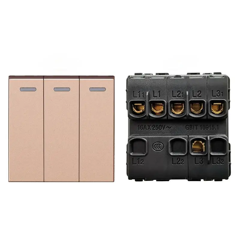 Best Selling Intermediate Modern Push Button 4 Gang Light Switch