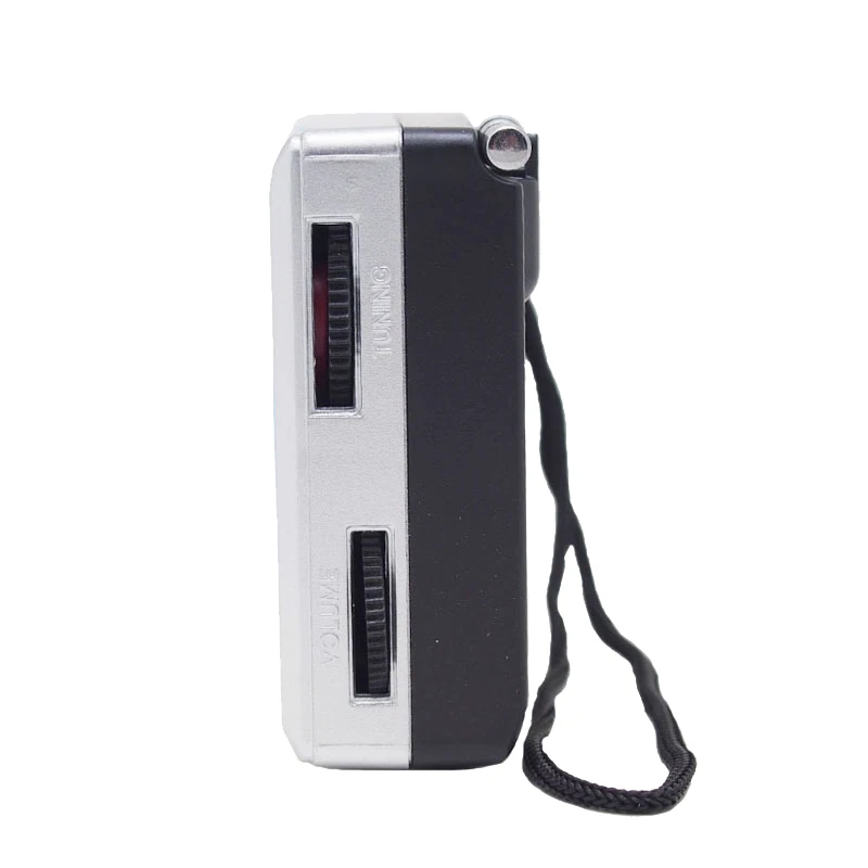 Portable Mini Pocket Radio Stock AM FM Radio Easy-to-Operate Dry Battery Power Built-in Speaker Screen Display Plastic Material