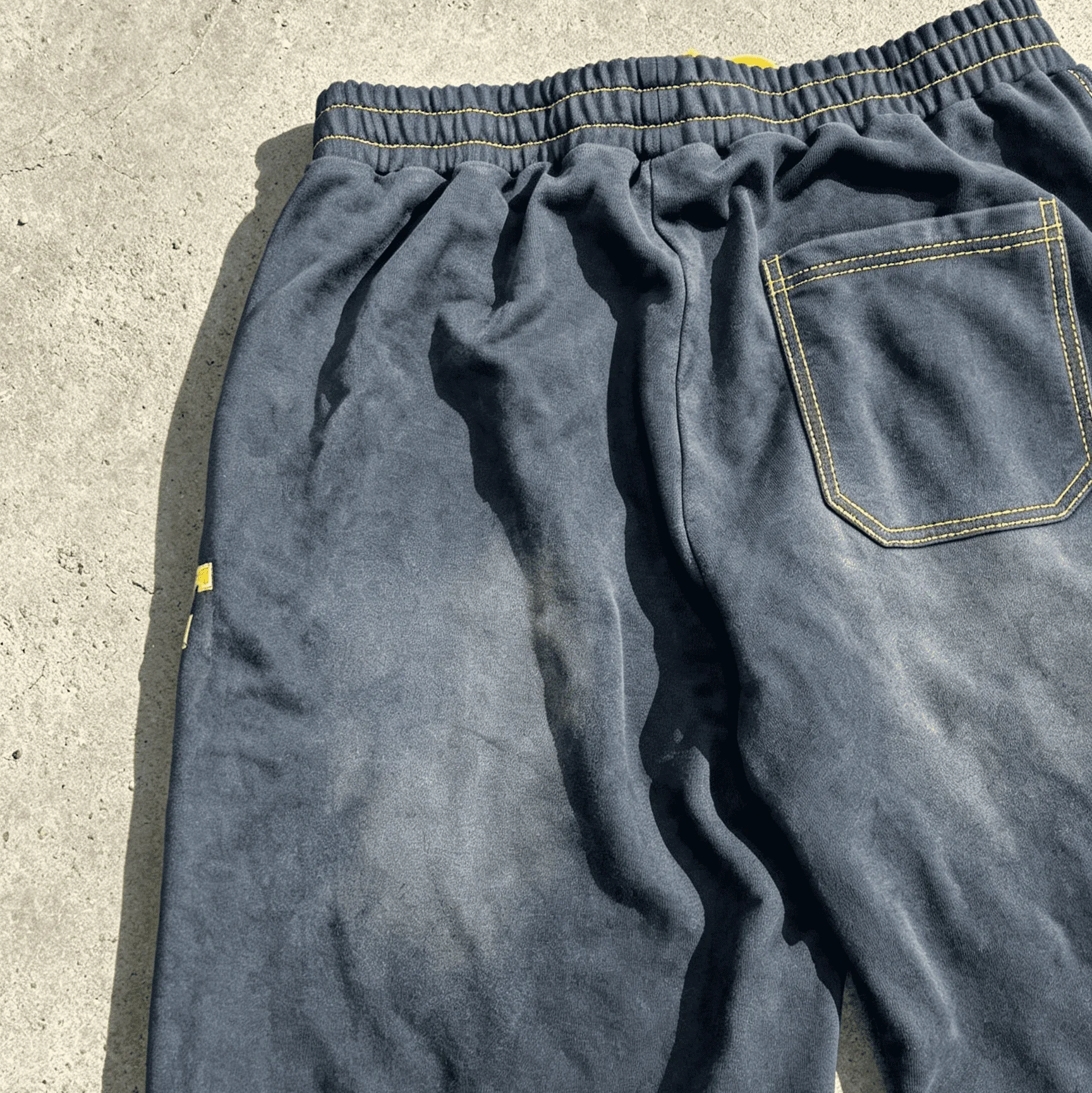 Custom Pure 100% Cotton Printing logo Distressed Vintage Acid Wash Knee Length Baggy Sweat Shorts for Men gallery 4