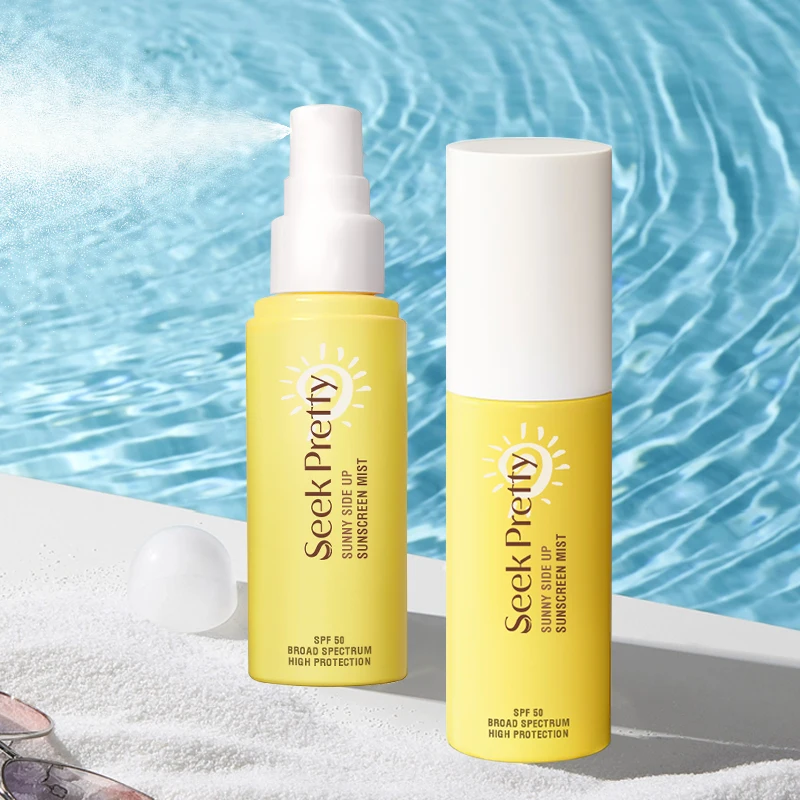 Private Label Organic 100ml Sunblock Spf 50 Sunscreen Spray Spf 75 Mist Sunscreen Spray for Face and Body