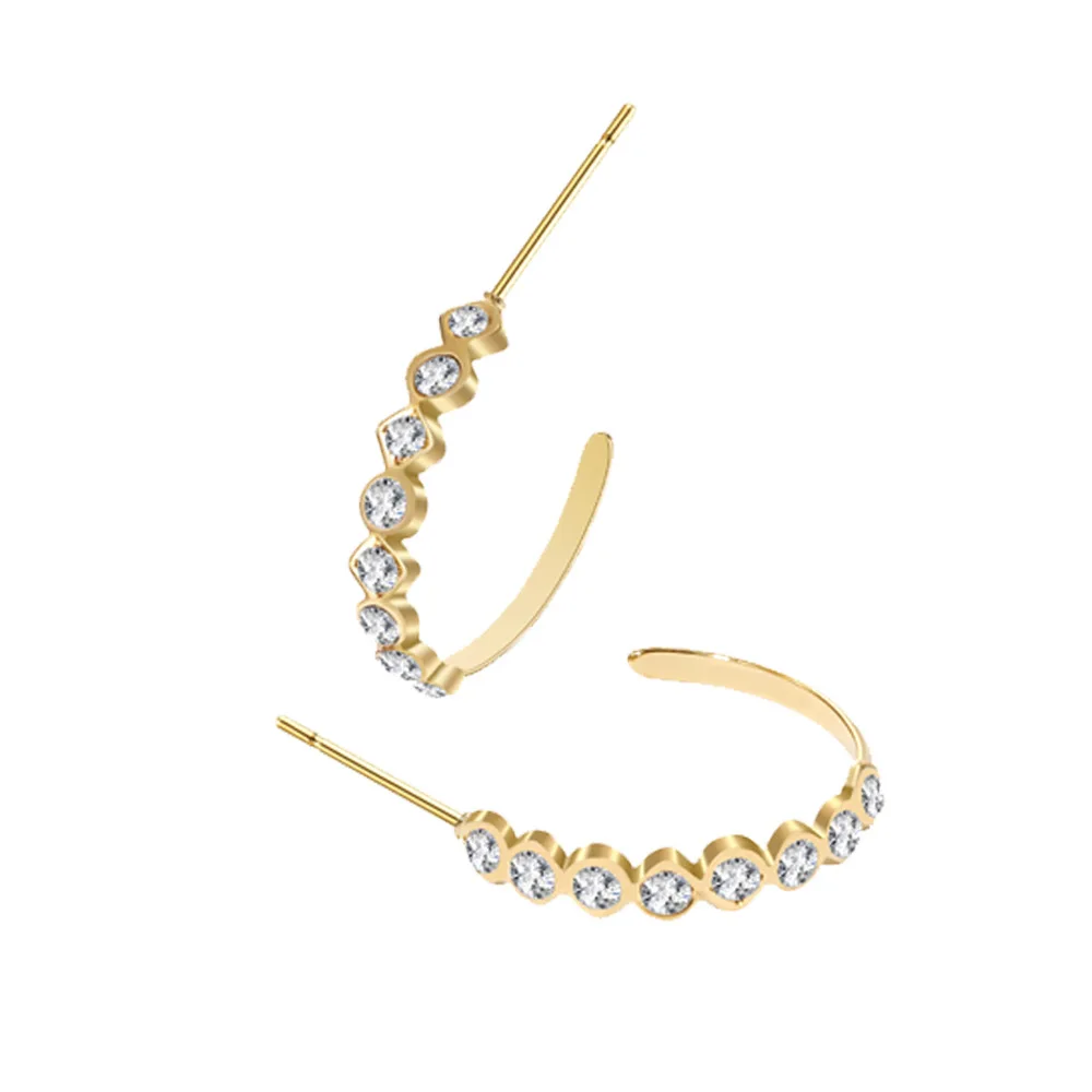 2023 Ins No Fading 18k Gold Vacuum Plated Stainless Steel Cshaped