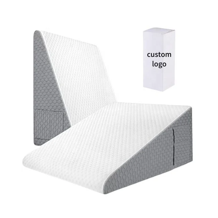 Triangle Acid Reflux Knee Legs Relax Back Pain Relief Soft Memory Foam Bed Wedge Pillow for Sleeping