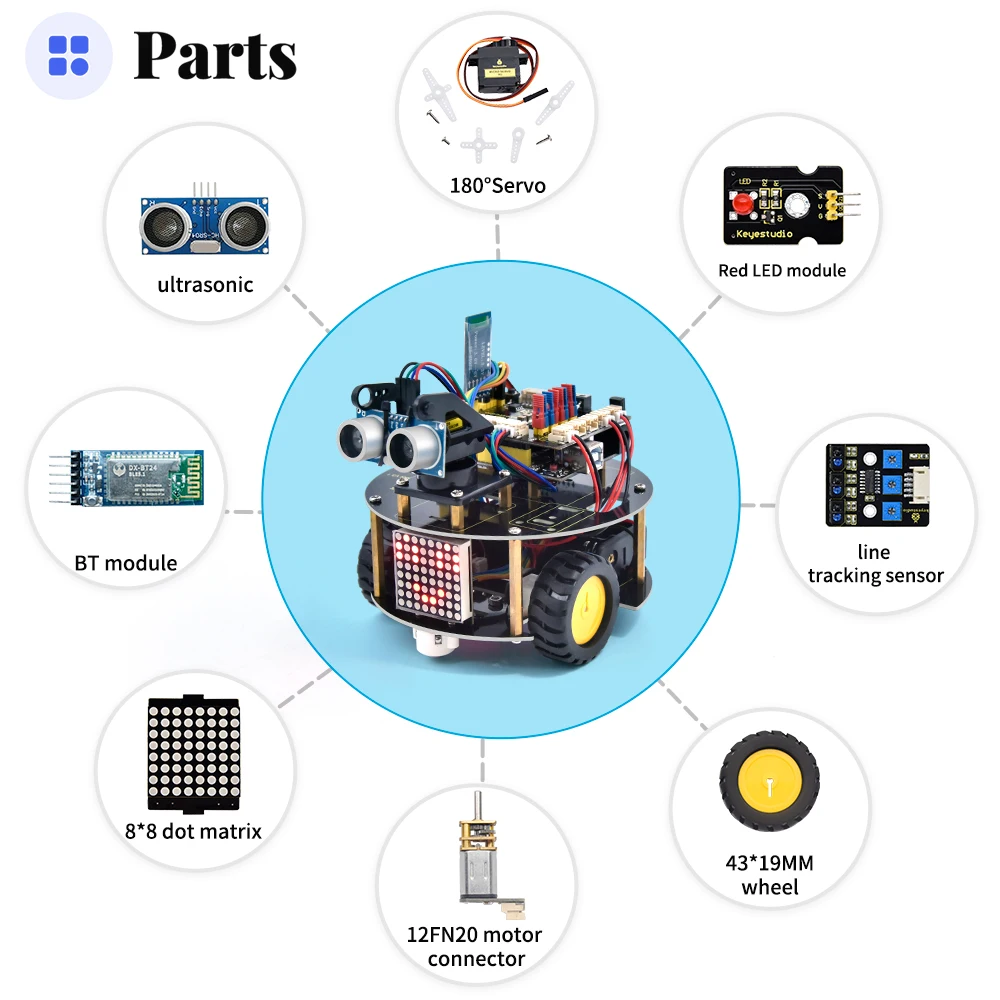 Keyestudio Electronic Robots Smart Little Turtle Robot V3.0 car kit for Arduino Educational Programming Robot