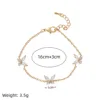 Three butterflies bracelet-gold