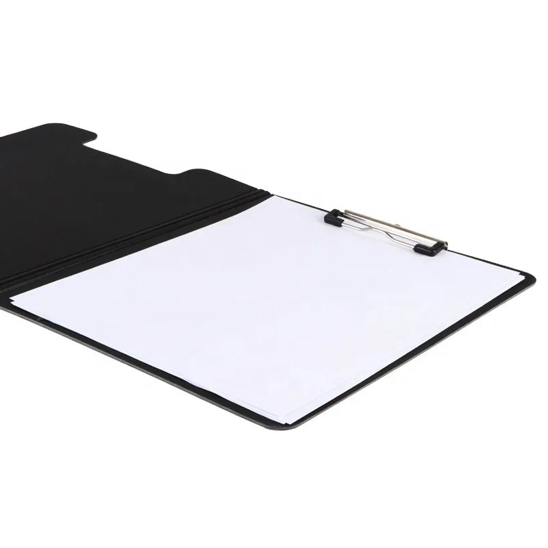 Wholesale Nursing Foldable Clipboard Personalized Plastic A4 Size Storage Black Sublimation Clipboard