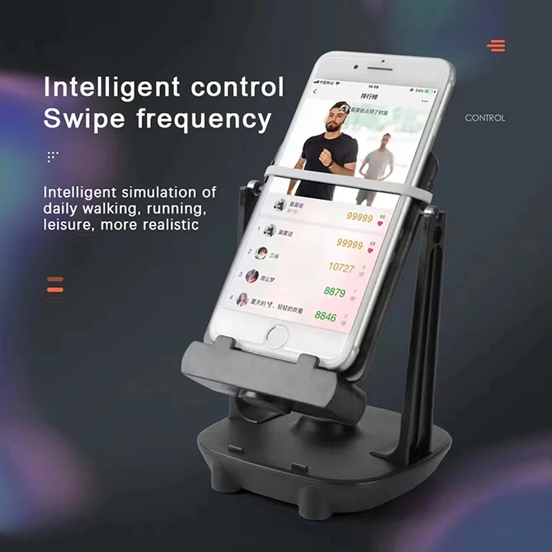 Automatic Swing Shake Phone Wiggler Device Record Step Artifact Motion Brush Step Pedometer Holder Accessories MobilePhone Stand
