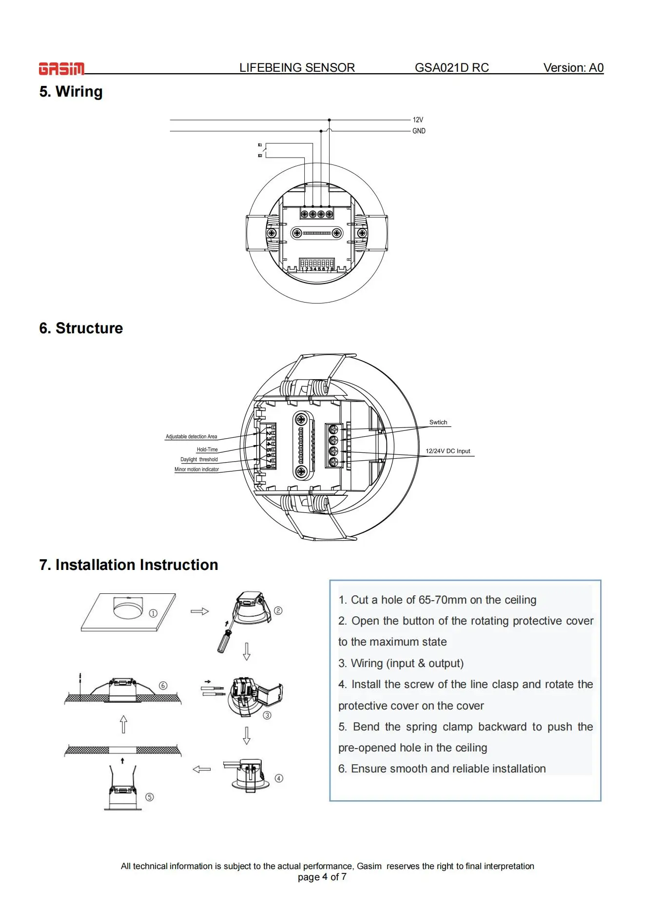 Human Presence Sensor 12/24v Dry Contact No Daylight Occupancy Sensors With Breathing Detection