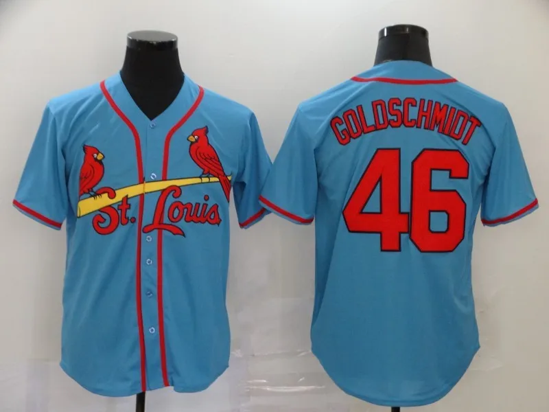 Wholesale St. Louis City #28 Nolan Arenado #46 Goldschmidt Cheap White  Stitched Cardinals Men's Uniform Baseball Jersey From m.