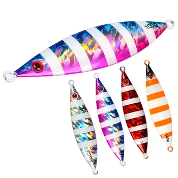 TL Luminous Slow-Rolling Metal Jig Lure 3D Bionic Eyes Saltwater Boat Fishing Artificial Hard Bait 60g-200g – Metal Jig – view 2