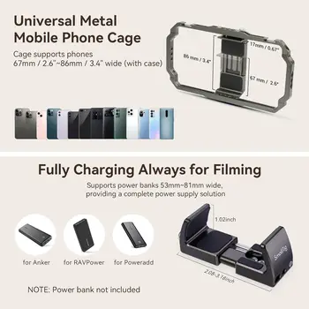 SmallRig Universal Phone Video Rig Kit for iPhone Smartphone and Cameras 3384B 3406B detail image