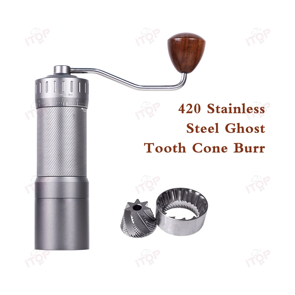 Itop Manual Coffee Bean Grinder Adjustable Stainless Steel Portable Coffee Grinder