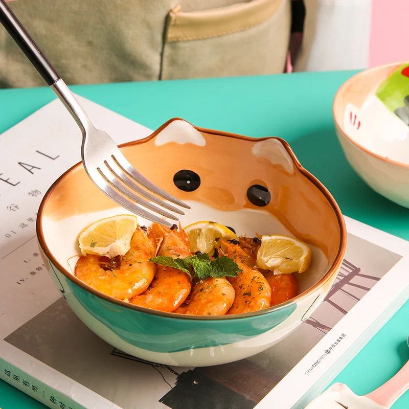 Cute Cartoon Animal Design Ceramic Dinnerware Set