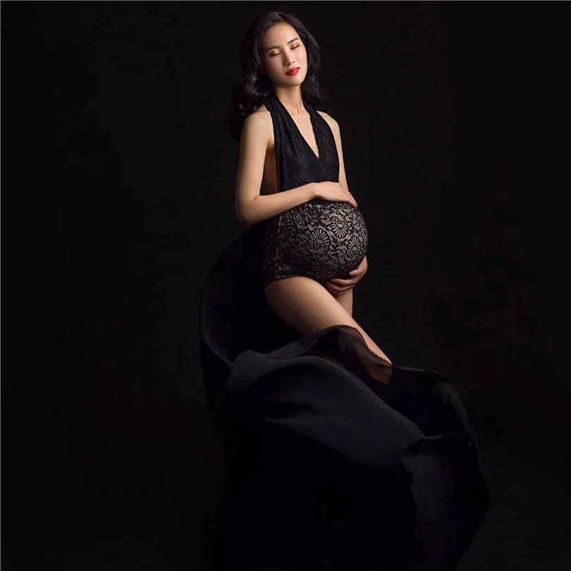 grey maternity dress for photoshoot Momyknows Silver Ruched Side Slit Maternity Photoshoot Maxi Dress