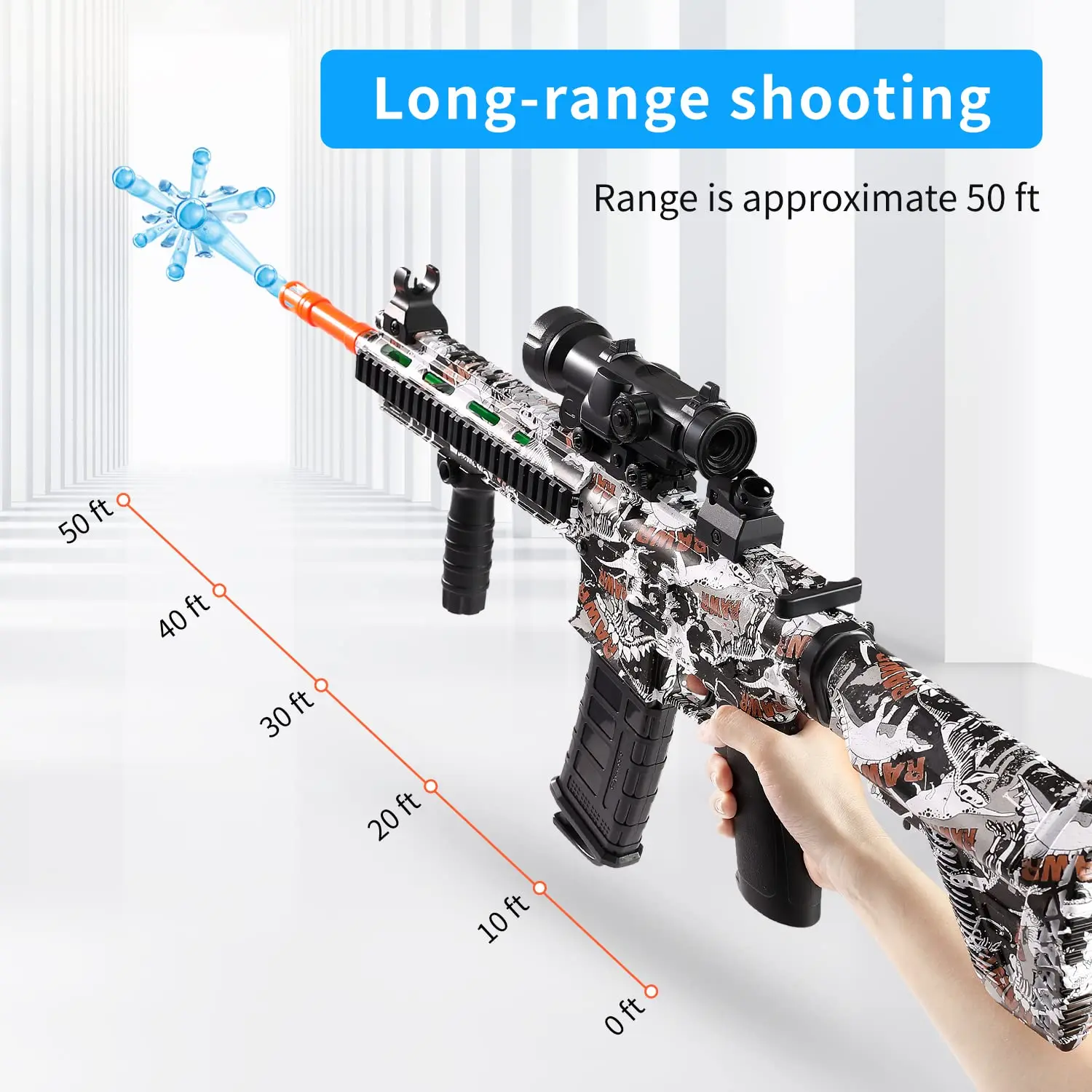 Children electric water gun toys garden SMG boys outdoor play beach rafting to play fights uzi water gun