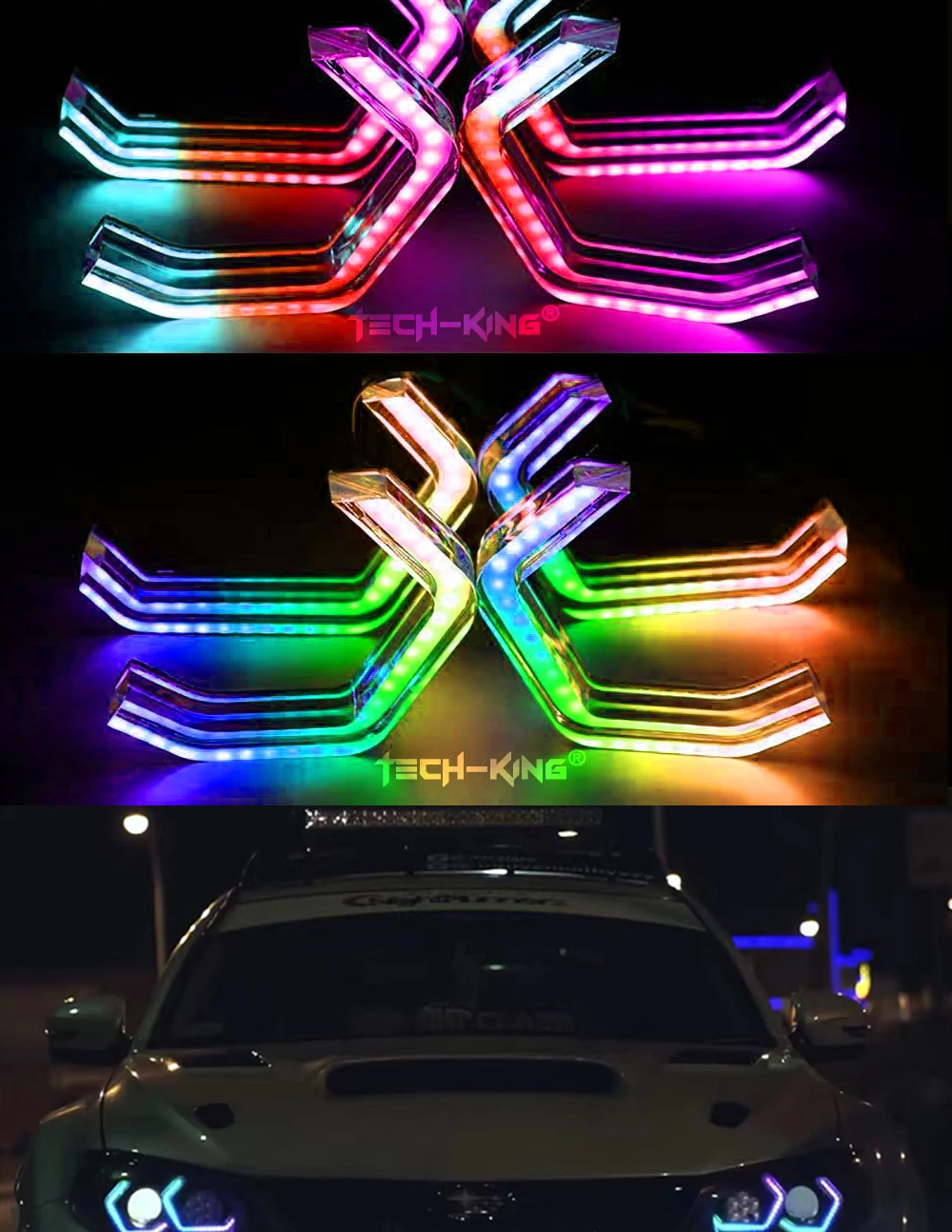 Car RGBW Chasing Iconic LED Angel Eye M4 for E90 F30 Car Lights Decoration Acrylic 3D LED Angel Marker Eye Control
