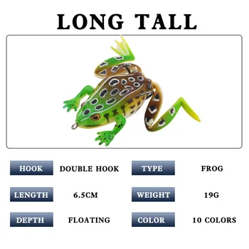 New Cross-border Soft Toad Frog Lure 6.5cm 19g with Premium Storage Box, Artificial Bait for Snakehead Fishing – Soft Lure – view 4