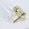 Transparent bottle+black pump