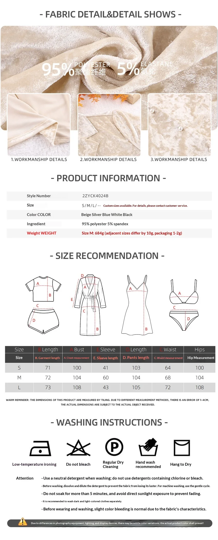 Soft Velvet Women's Lounge Set Suit Collar Long Sleeve Full Length Polyester Pajamas for Winter Spring Autumn — detail