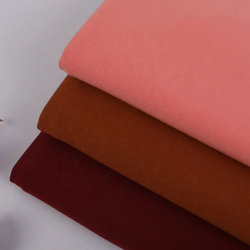 Wholesale underwear fabric super soften 48%cotton 48%modal 4%Spandex t shirt fabric sleepwear knitted interlock