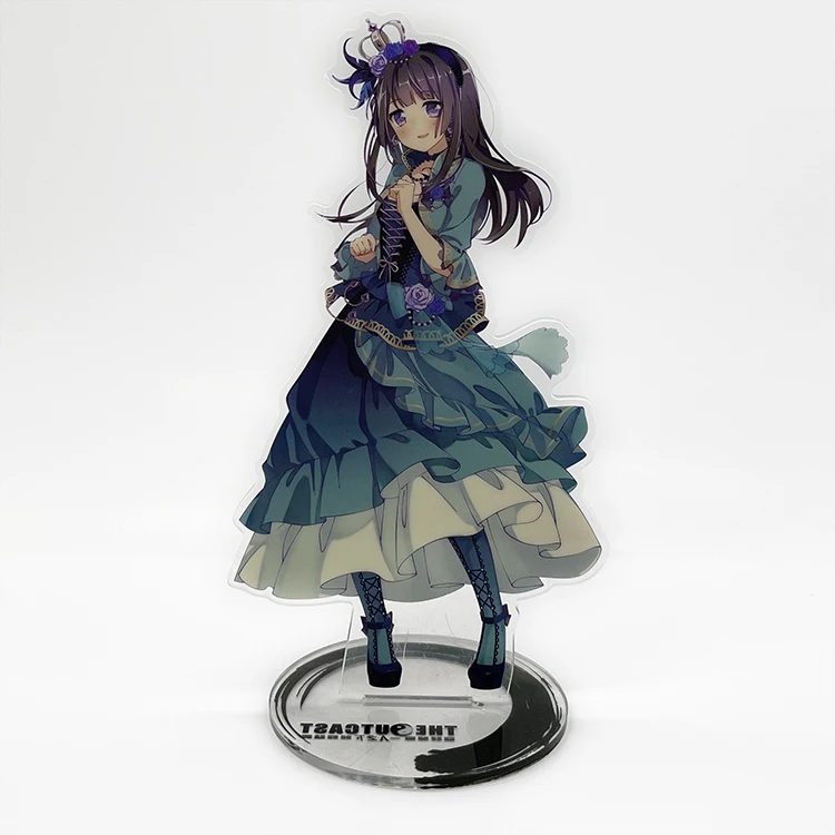 Бесплатный образец резка с ЧПУ индивидуальная печать акриловая выставочная стойка фигурка персонажа аниме