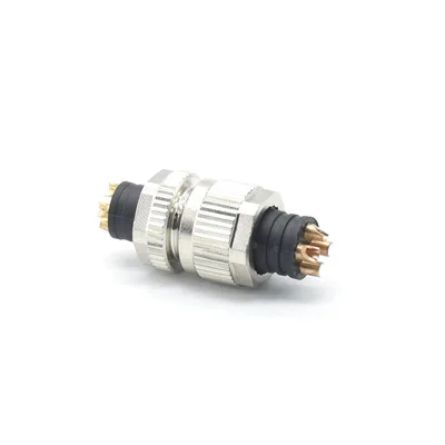 M12 Connector 4 Pin T Coded Solder Injection Molding Ip67 waterproof Male Female Connectors