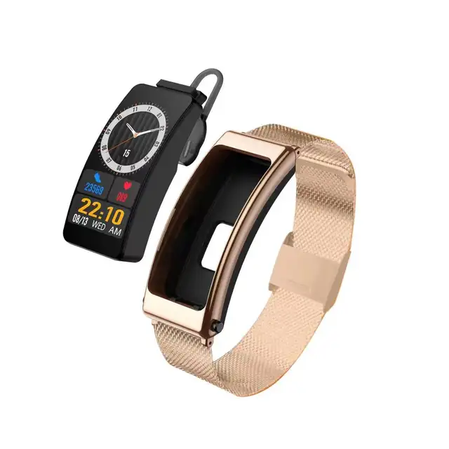 K13 Smartwatch Headset Touch Screen BT-compatible Earphone Pedometer Fitness Sports Heart Rate Monitor Smart Bracelet