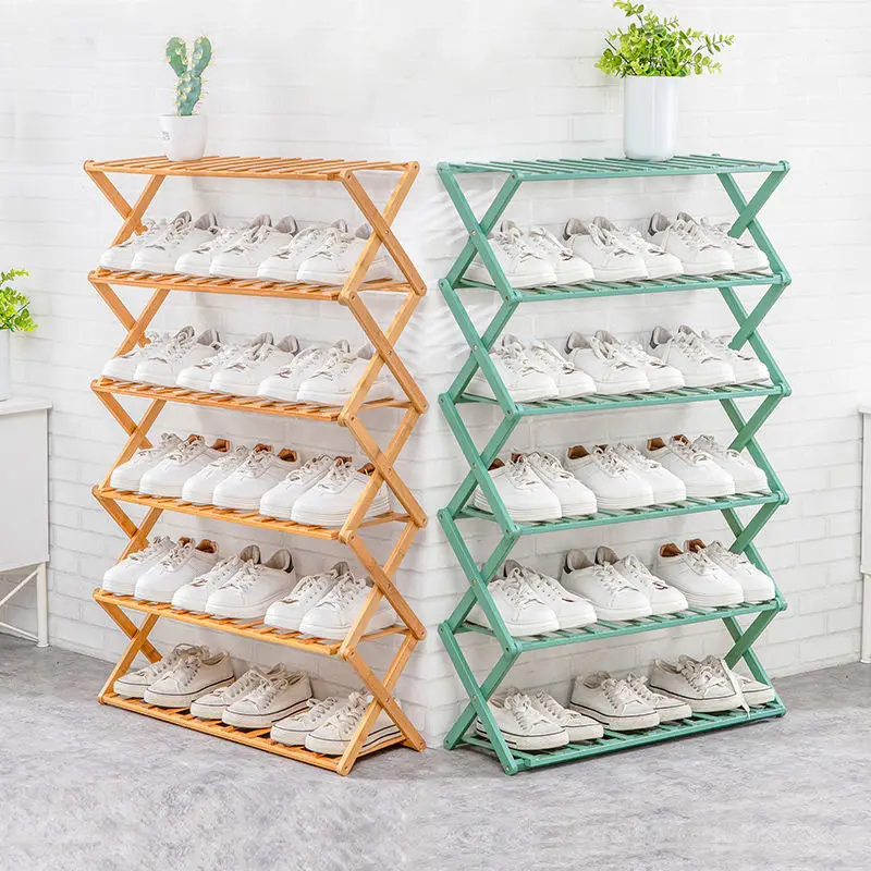 3/4/5 layer length 50/70/100 cm  freeinstallation free foldable shelf multi tier bamboo shoe rack storage for household entryway