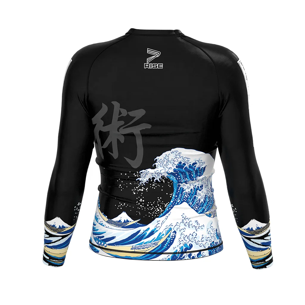Premium Men's Rashguard with Anti-slip Band Stretchy Anti-bacterial Custom Logo for No-Gi Grappling