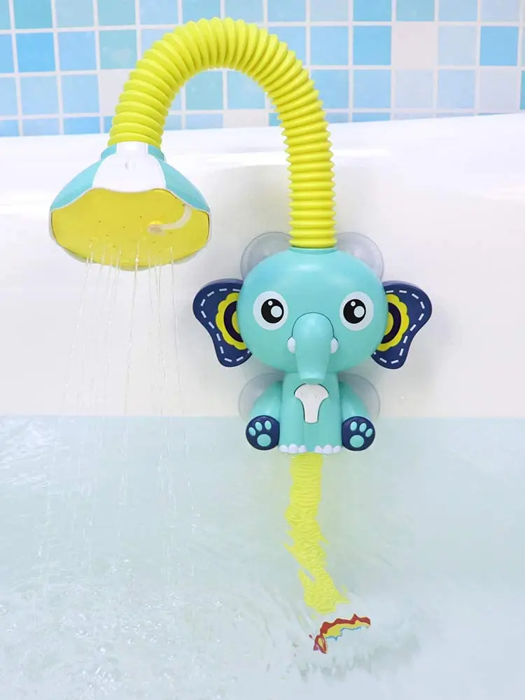 Cute Elephant Bath Toy Electric Automatic Water Pump With Hand Shower