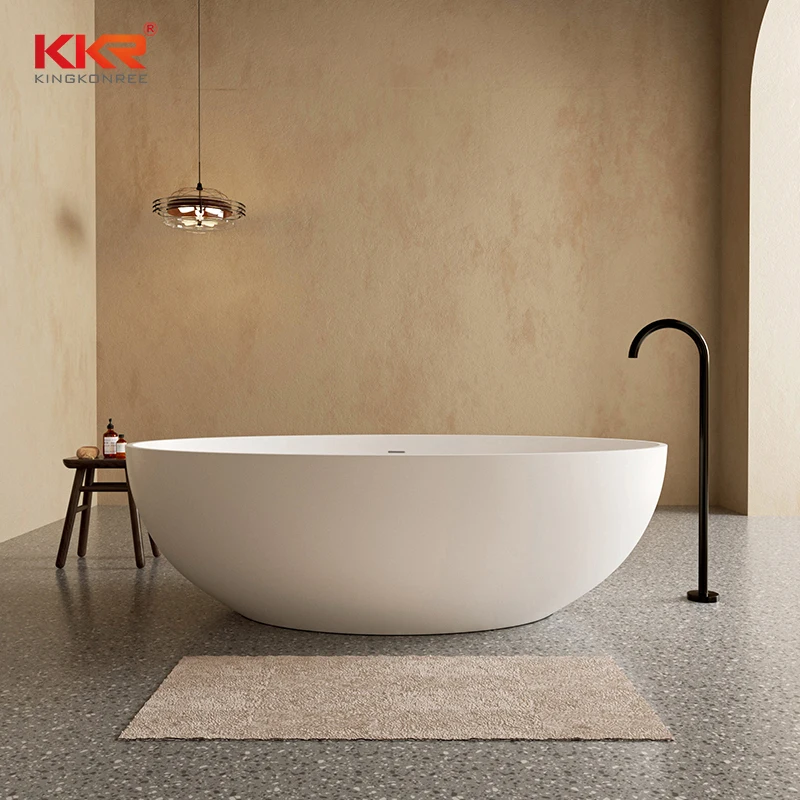 KKR Customize Size Repairable CUPC Bath Tub Adult Luxury Soaking Solid Surface Freestanding Bathtubs