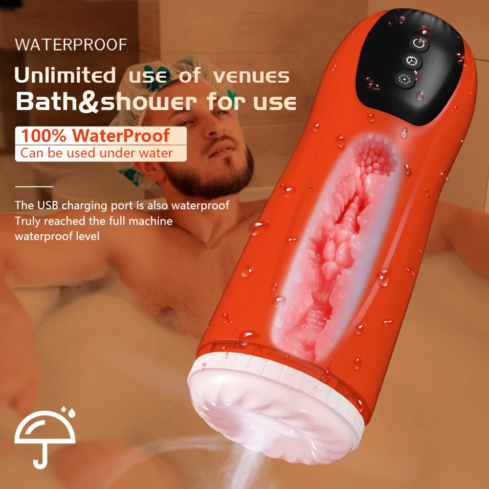 male masturbating tips Automatic Telescopic Male Masturbator Cup Thrusting Rotation Sucking  Masturbation Vagina Pusssy Blowjob Adult Sex Toys for Men
